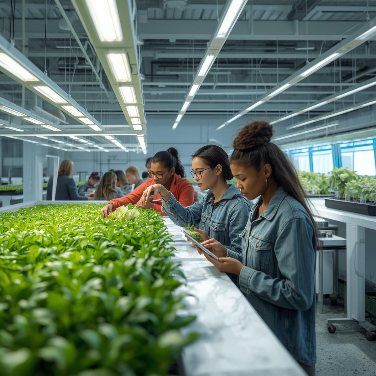 On-site hydroponic farm supplying hotels and restaurants with fresh produce