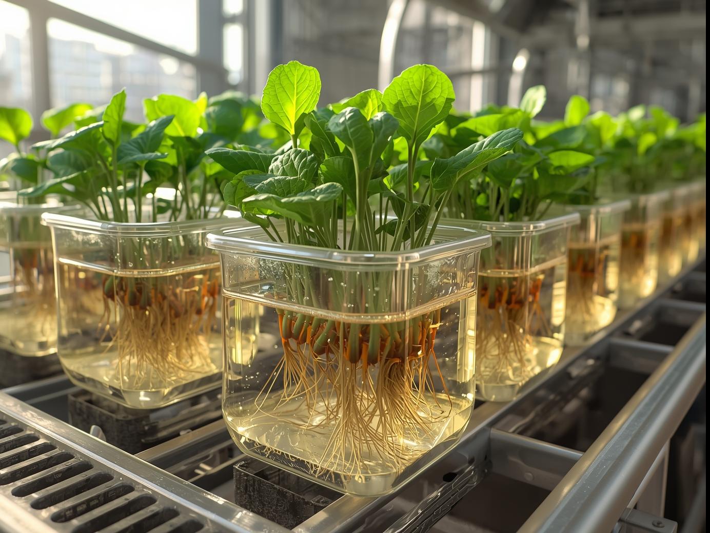 Efficient hydroponic farming with higher crop production