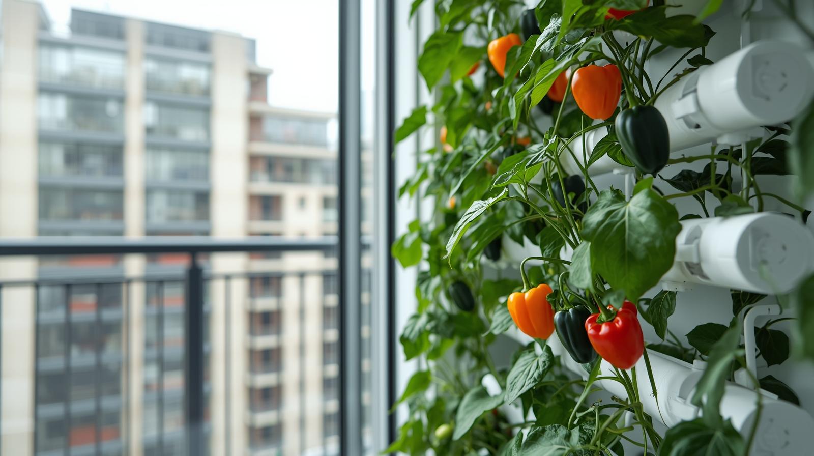 Rooftop hydroponic farm with stacked grow channels